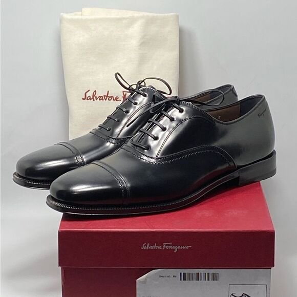 Salvatore Ferragamo Men's Seul Leather Oxford Shoes size 7.5E - Picture 10 of 12